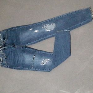 Distressed jeans